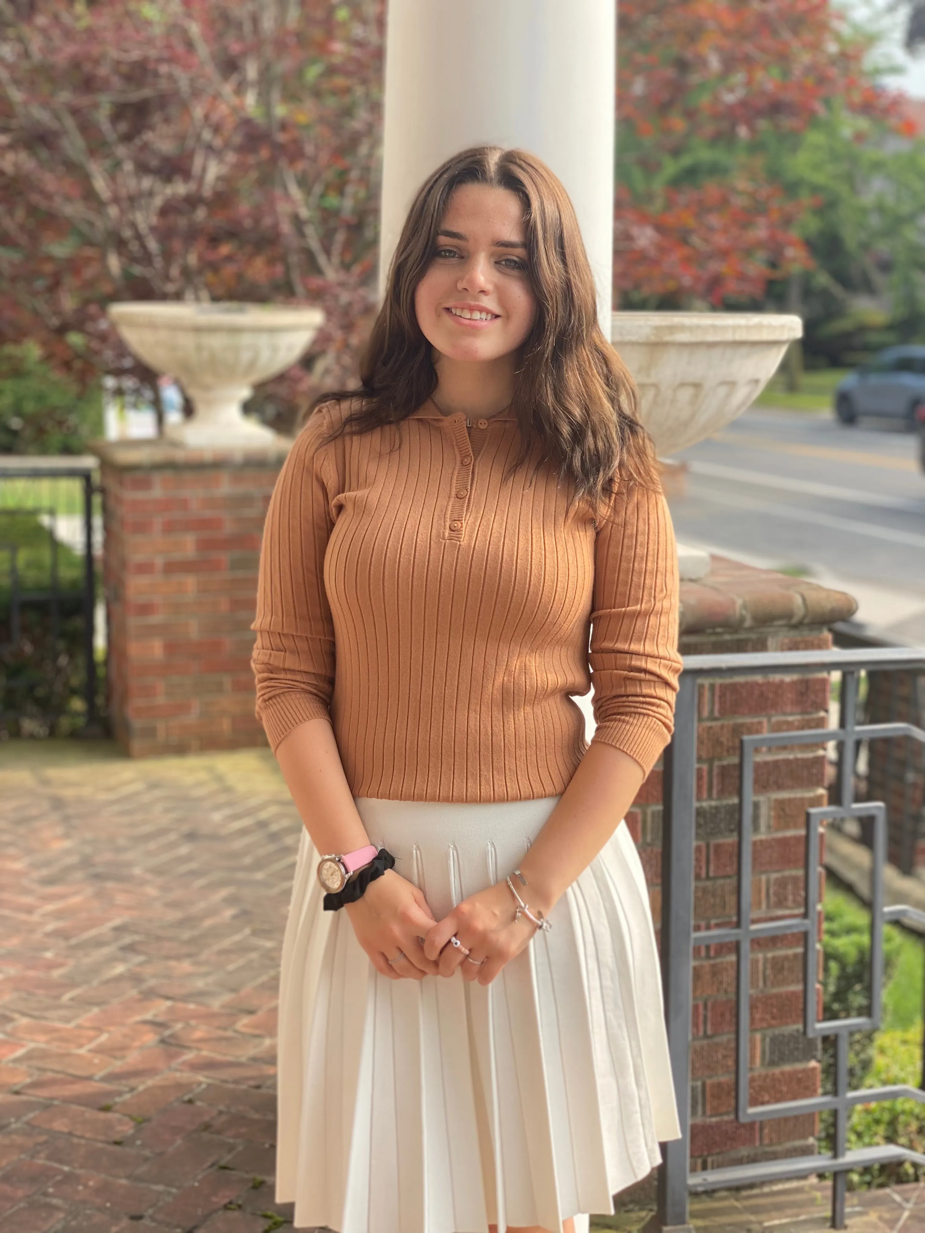 24/7 Ribbed Knit Sweater With Collar