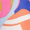 Abstract Leaf Print Kimono