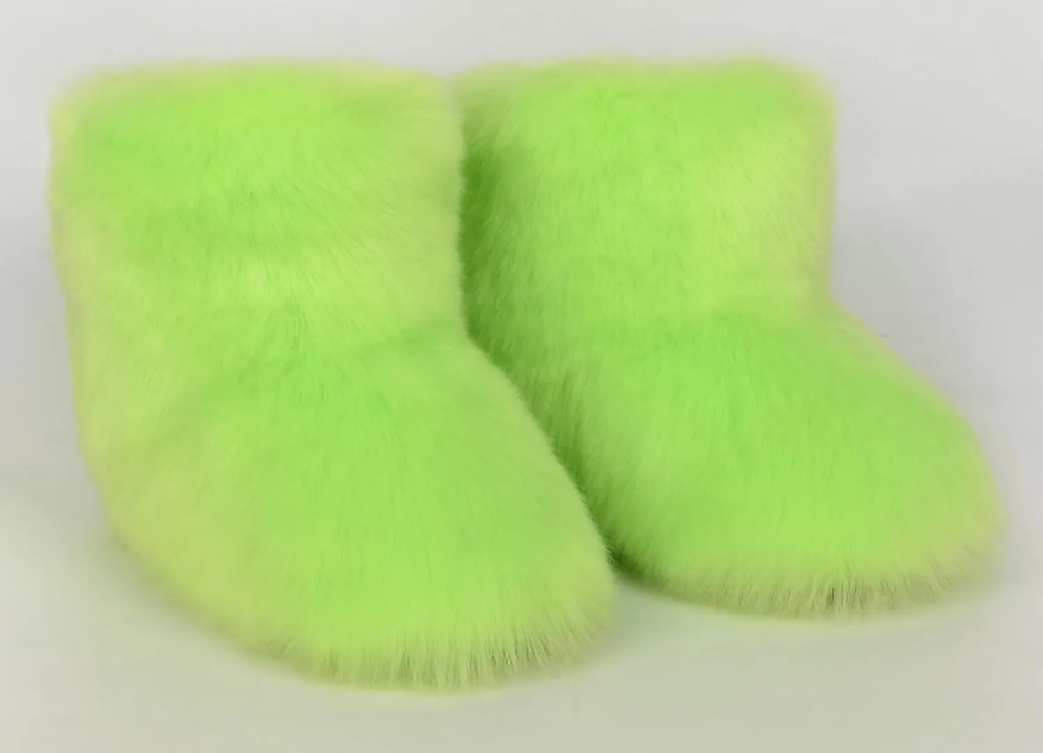 Girls Fluffy Furry Snow Boots Faux Fur Winter Warm Outdoor Boots