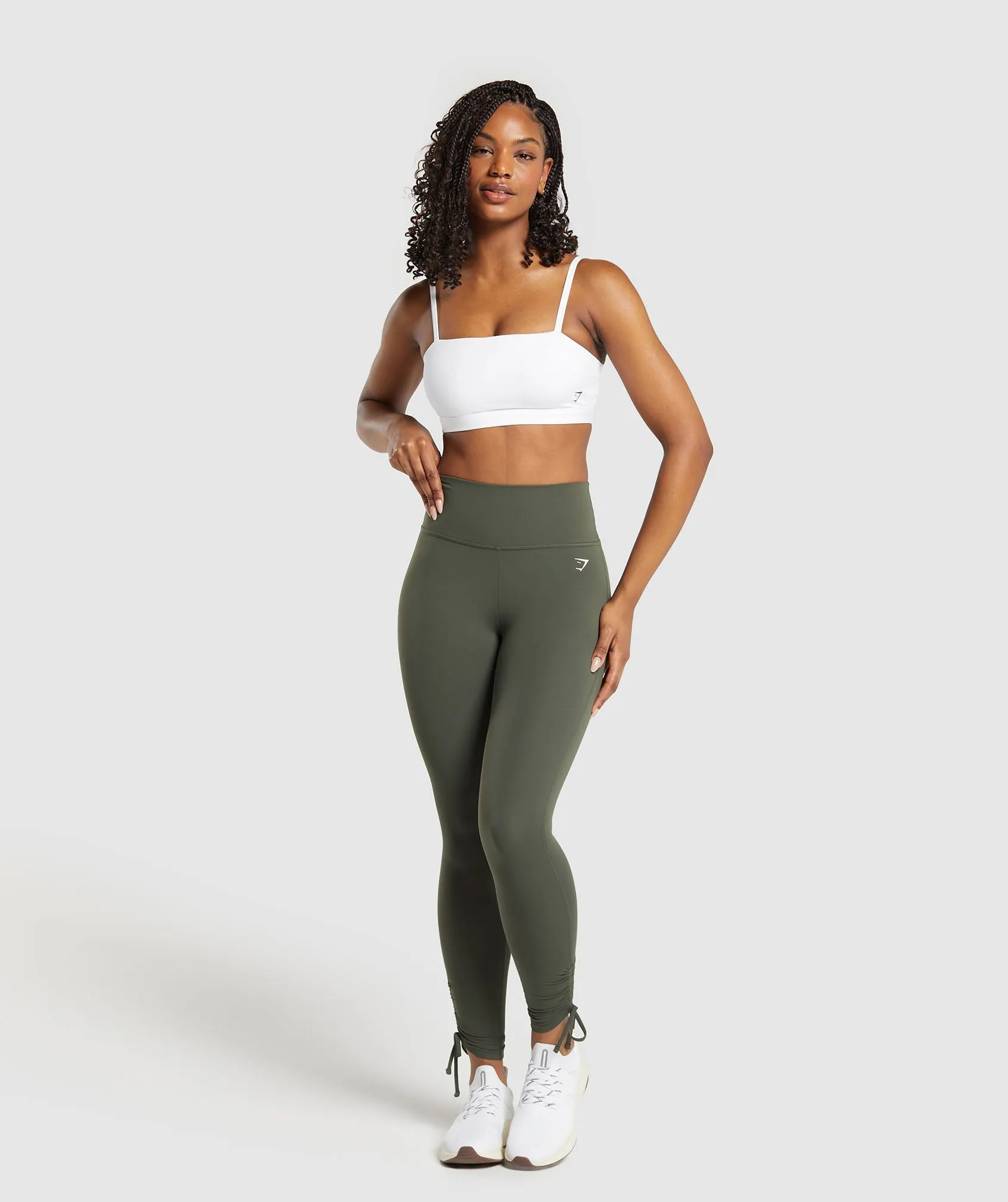 Gymshark Ribbon Ankle Leggings - Strength Green