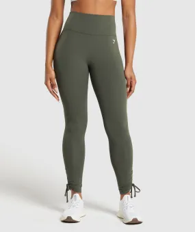 Gymshark Ribbon Ankle Leggings - Strength Green