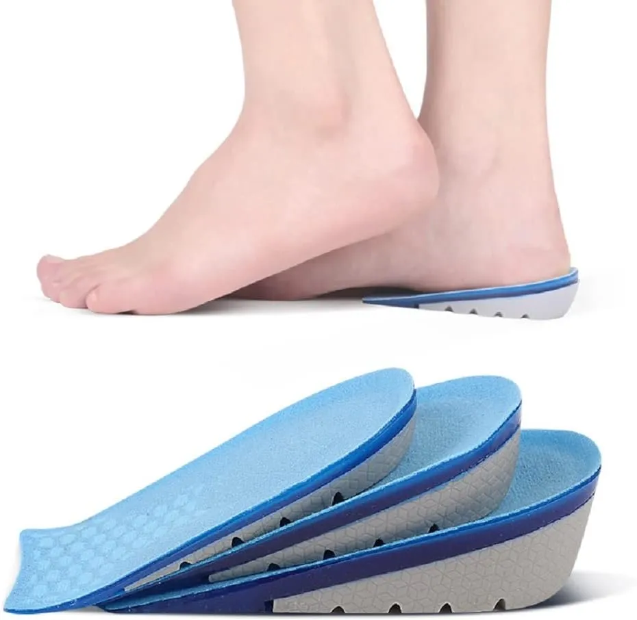 Height Increase Insole Heel Cushion Insert Gel Heel Lift for Leg Length Discrepancy Heel Spurs Heel Pain Sports Injuries Achilles Tendonitis for Women Boots high Tops Trainers -1.5