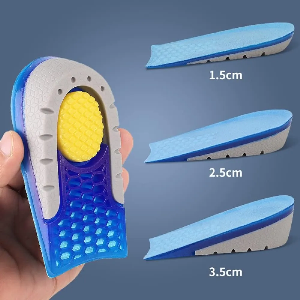Height Increase Insole Heel Cushion Insert Gel Heel Lift for Leg Length Discrepancy Heel Spurs Heel Pain Sports Injuries Achilles Tendonitis for Women Boots high Tops Trainers -1.5