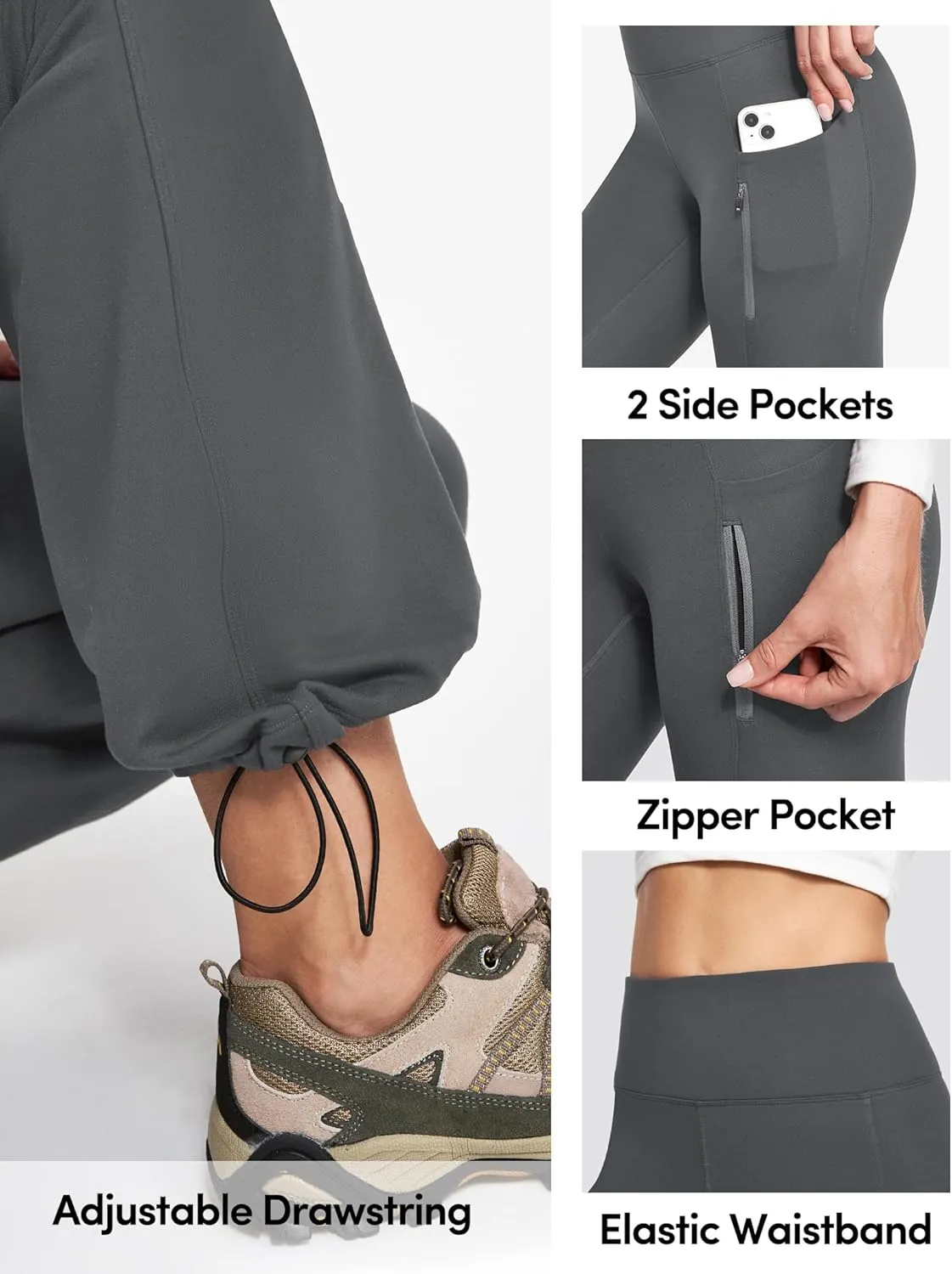 IUGA Fleece Lined Pants Women Water Resistant Hiking Pants Winter Flare Leggings with Pockets Bootcut Thermal