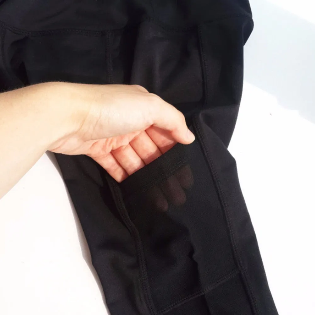 Leggings negros con trasparencia y bolsillo