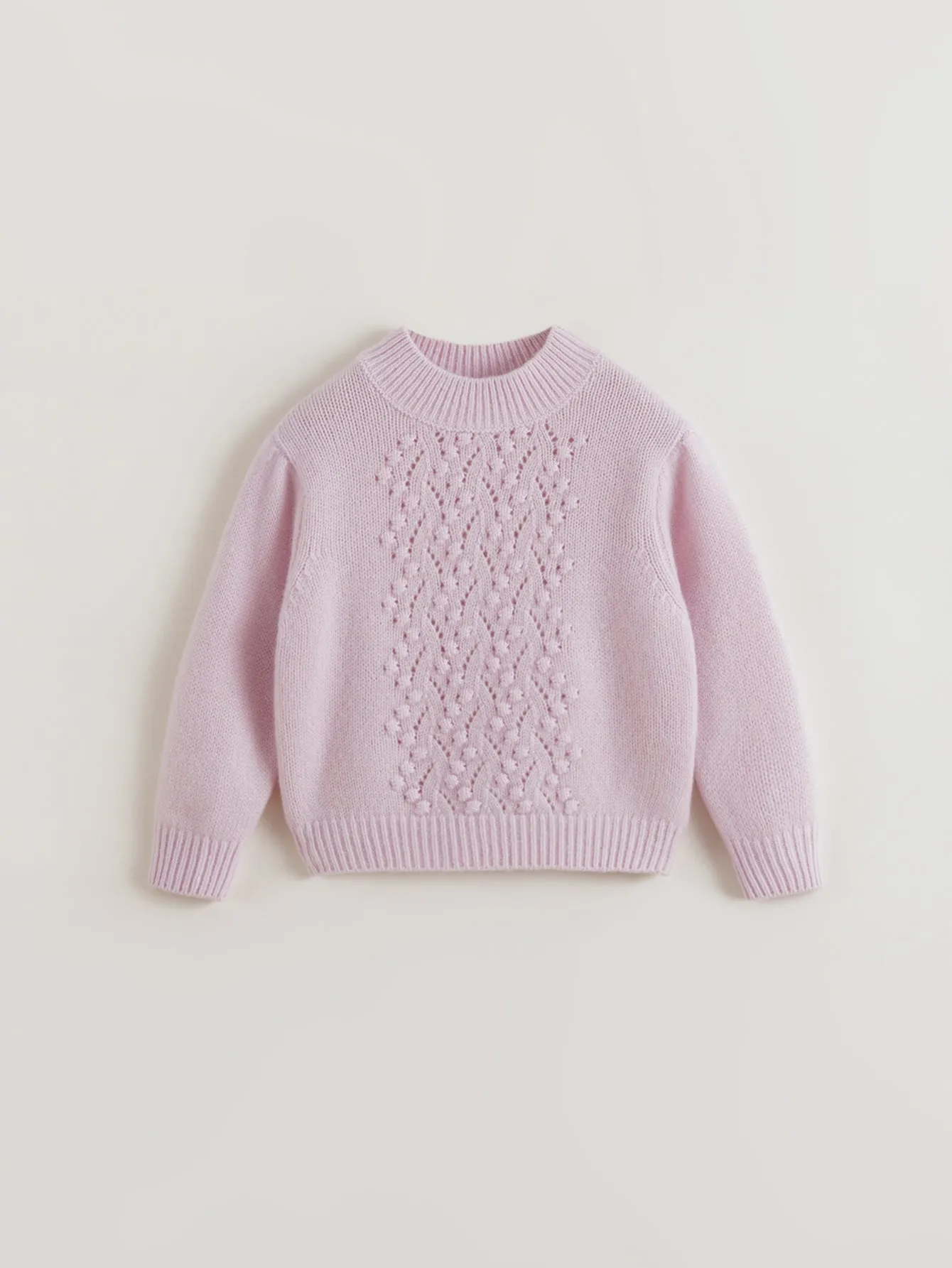 MARC & JANIE Girls Loose Wool Knit 3D Twisted Flower Sweaters 241806