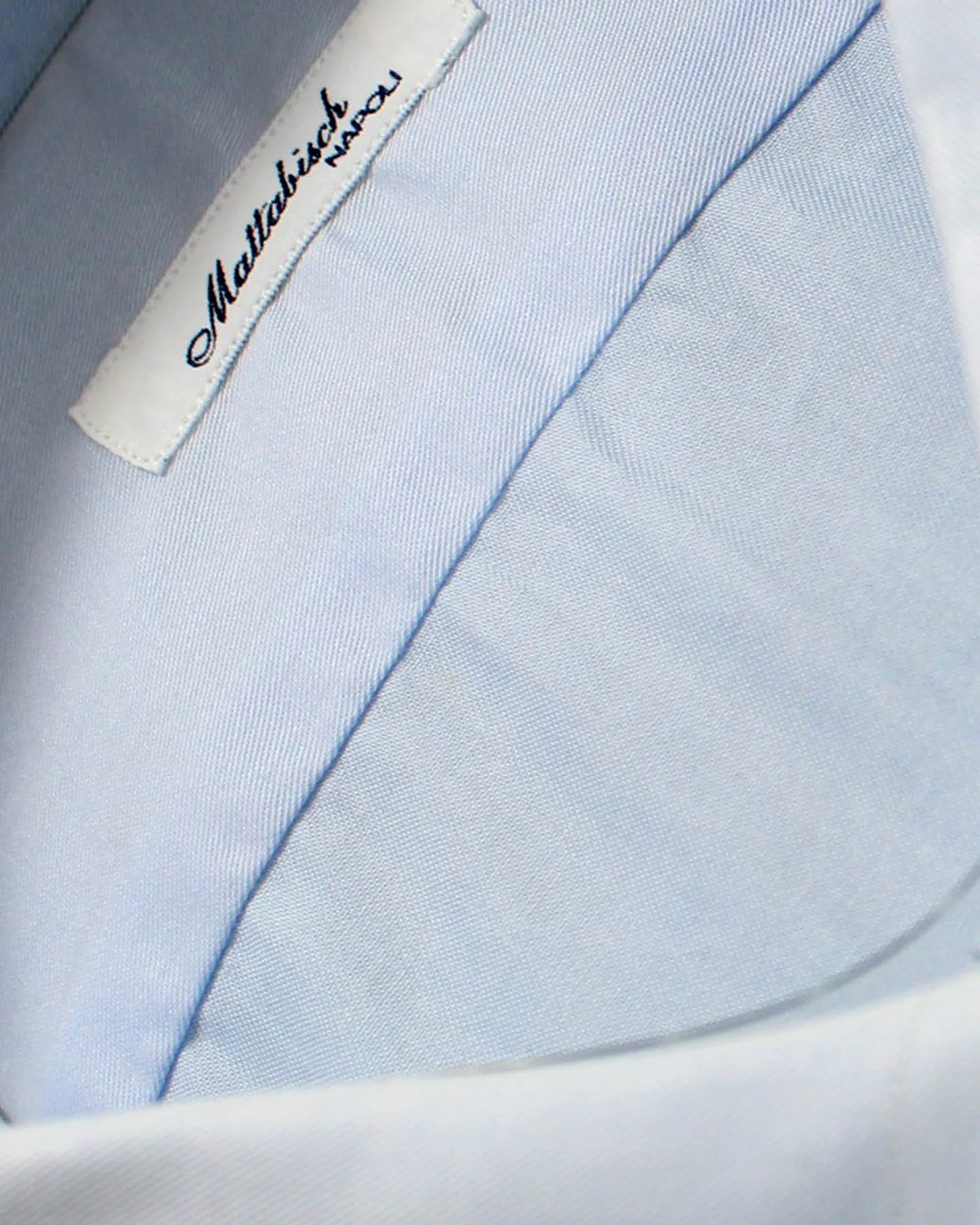 Mattabisch Dress Shirt Solid Blue - Sartorial 42 - 16 1/2