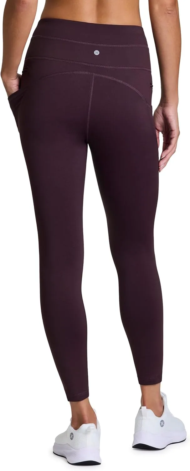RBX Fleece-Lined Leggings for Women Yoga Pants with Pockets Gym Pants for Cold Weather Full-Length Leggings for Running Yoga