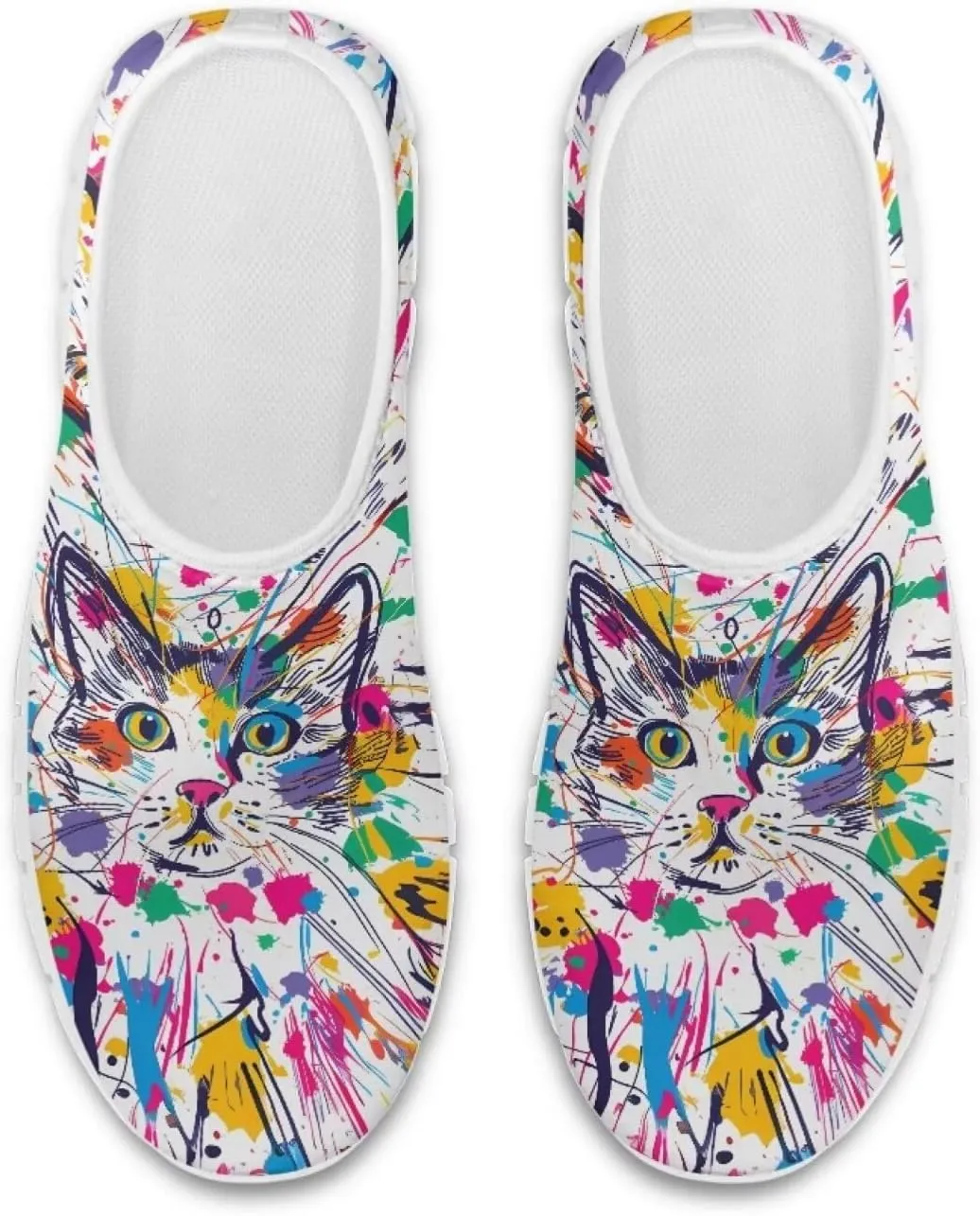 SYtrade Women's Fashion Floral Art Sneaker Flat Canvas Slip-On Ladies Travel Shoes