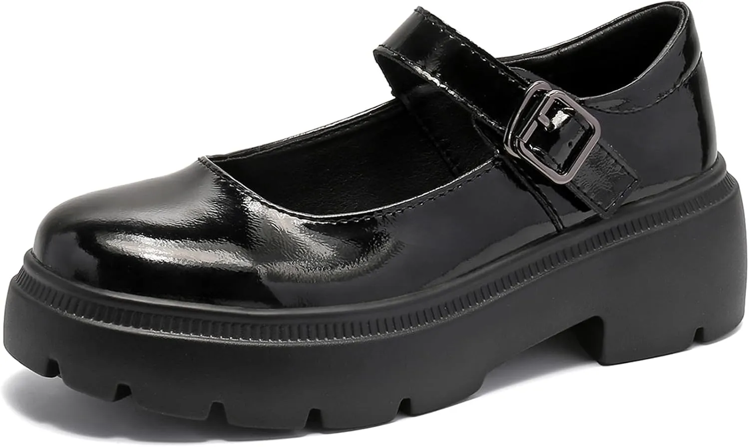 Veroders Platform Mary Janes for Women Round Toe Chunky Heels Dress Pumps Ankle Strap Oxfords Business Classic Formal School