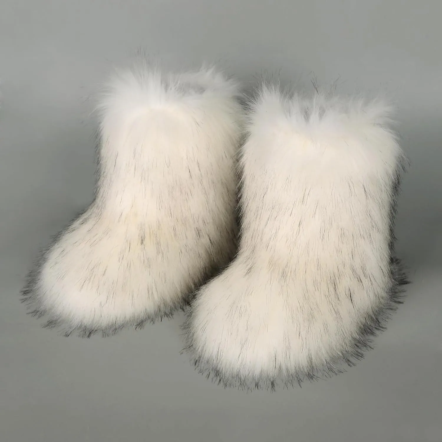 Women's Faux fur Boot Warm Comfortable Outdoor Flat Shoes Furry Fluffy Short Snow 2025 Boot Mid-Calf Boots