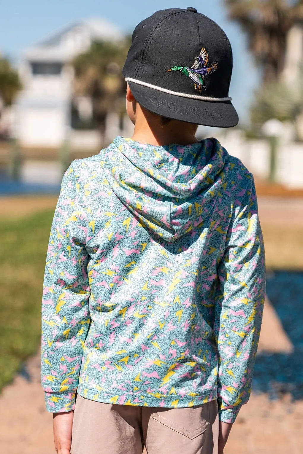Youth Performance Hoodie - Electric Storm