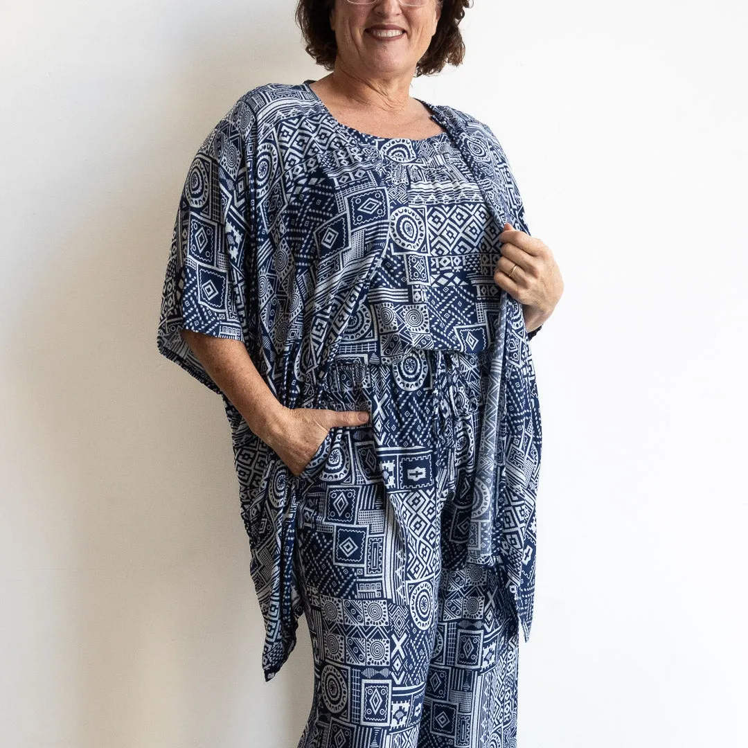 Zen Kimono Wrap - Geometric