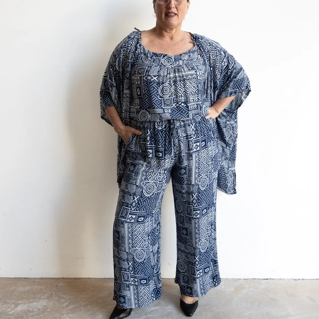 Zen Kimono Wrap - Geometric